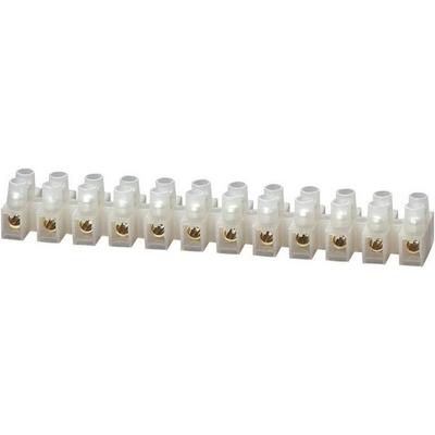 TRU Components Lüsterklemme flexibel: 2.5-6mm² starr: 2.5-6mm² Polzahl: 12 Weiß 1St.