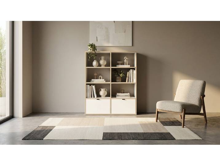 Highboard mit Schubladen Premium Dekore Weiß Multiplex Kante
