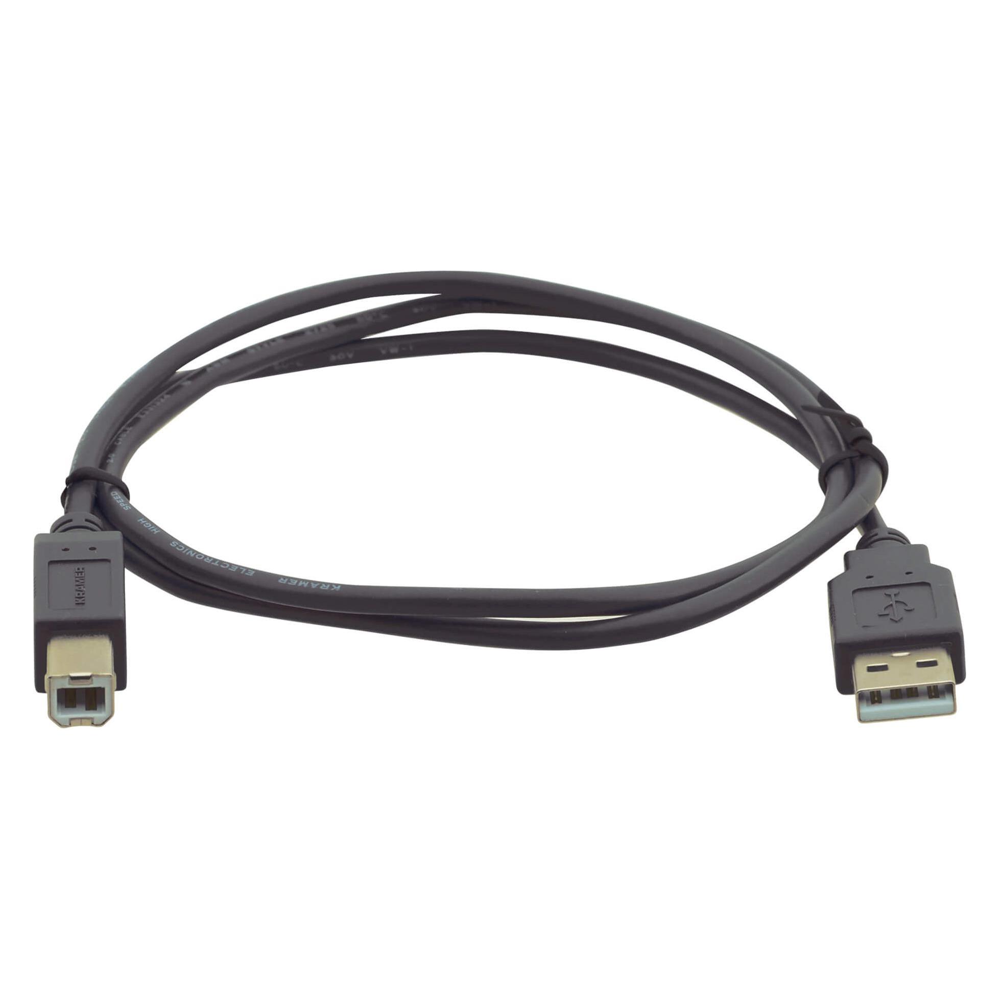 Kramer Electronics 0.9m USB 2.0 USB Kabel 0,9 m USB A USB B Männlich Schwarz (0.90 m, USB 2.0) (96-0215003)