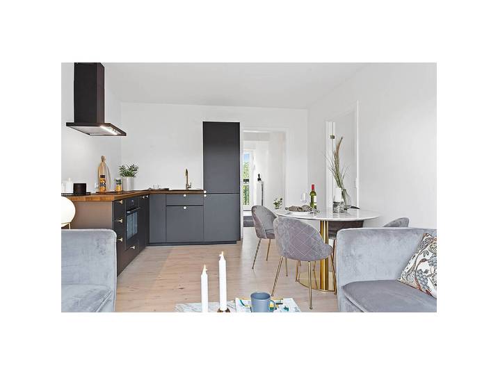 Esstisch Monieux Ø 90cm Gold/Weiß