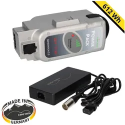 E-Bike Vision PowerPack Panasonic 36V 17Ah 612Wh Set mit 6A Schnellladegerät