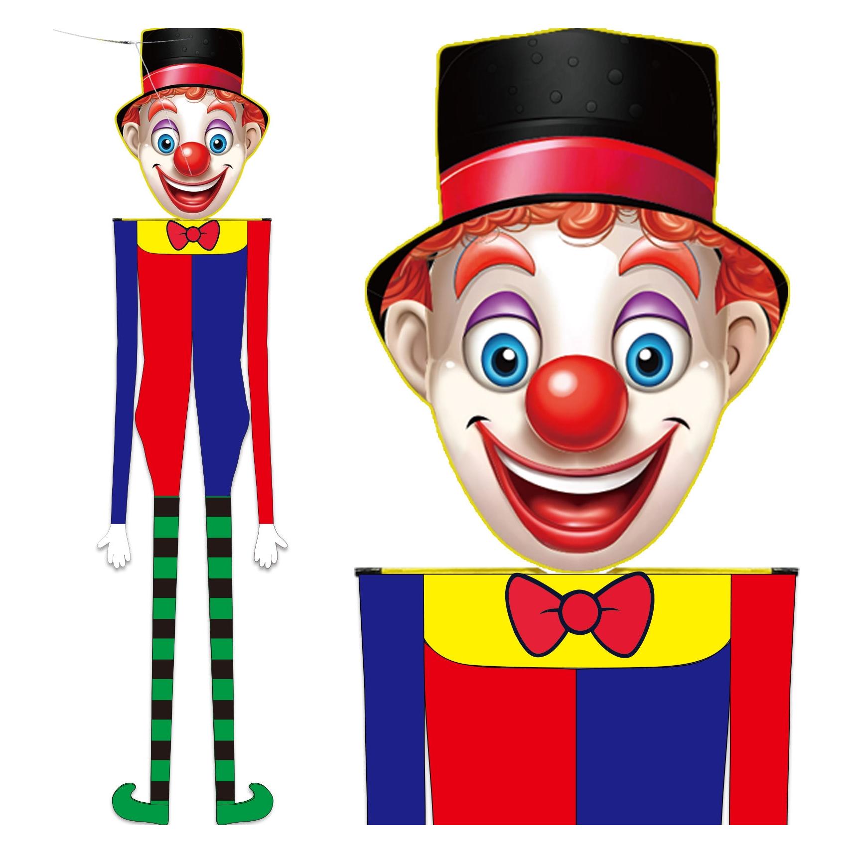 Bdt Drachen, Einleiner, Kite fr Kind und Erwachsene *Clown* inkl. 30m Leine, 64x314cm (67076875)
