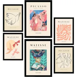 POSTER Set Mit 6 Von Picasso Und Matisse Körper A3 & A4 Rahmenlos