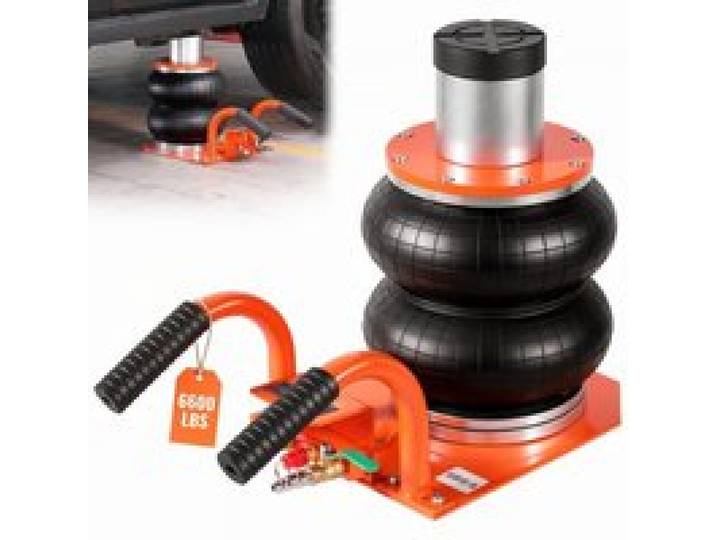 VEVOR Cric Pneumatique 3 tonnes, Cric de Levage Pneumatique avec Colonne Surélevée et 6 Tubes en Acier, Facile à Soulever et Compact, pour Berline, SUV, Camionnette, Réparation Automobile, Garage