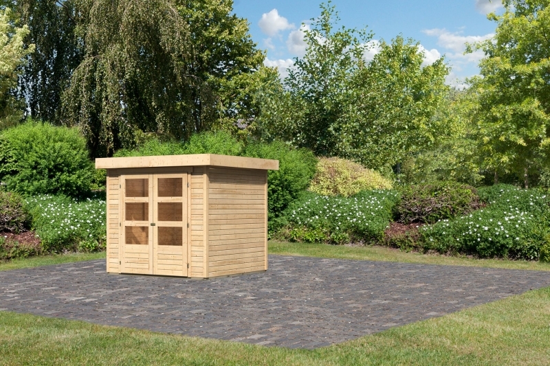 Karibu Gartenhaus Gerätehaus Askola 2 naturbelassen 213x217x211 cm