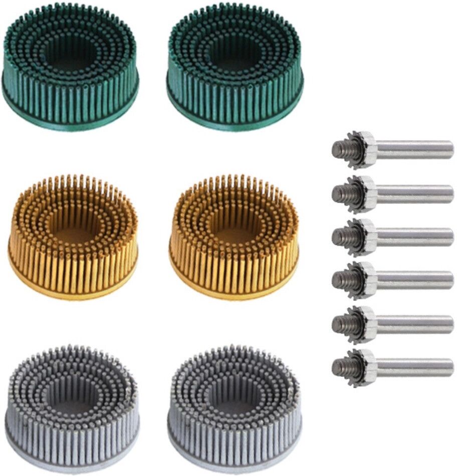 INF 2-inch-Gummidiamant-Scheibenbürste für elektrische Bohrmaschinen, 120 Metallpolier- und Entgratbürste