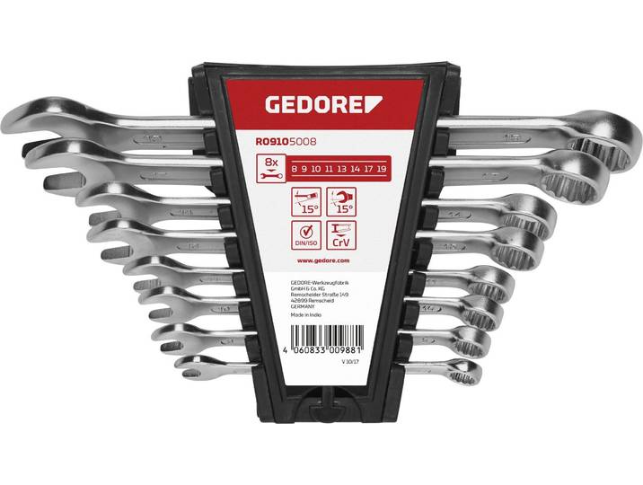 GEDORE red R09105008 Jeu de clés mixtes 9-19 mm 8 pièces\, 3300988