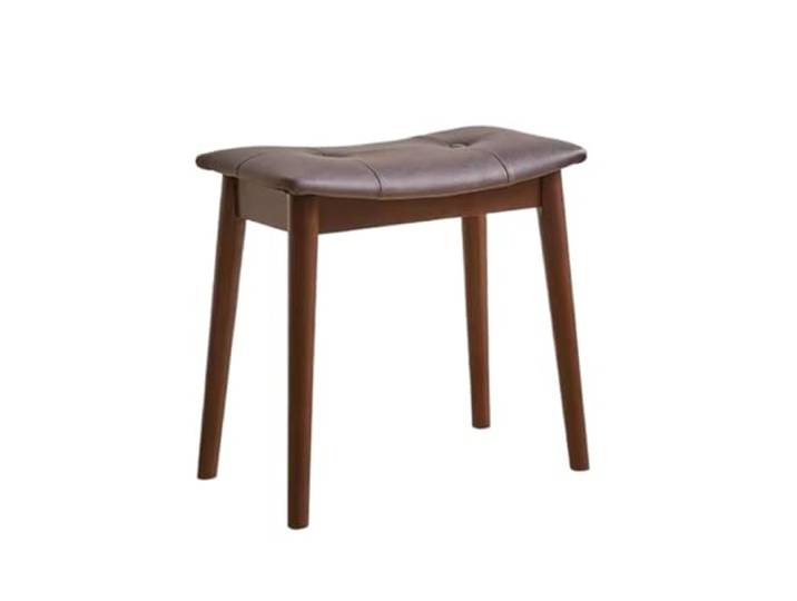 DANNMPX Sitzhocker Wohnzimmer Gebogener Fußhocker Aus Massivem Holz, Multifunktionaler, Bequemer Sitz Zusätzliche Sitzplätze(Grey Black)
