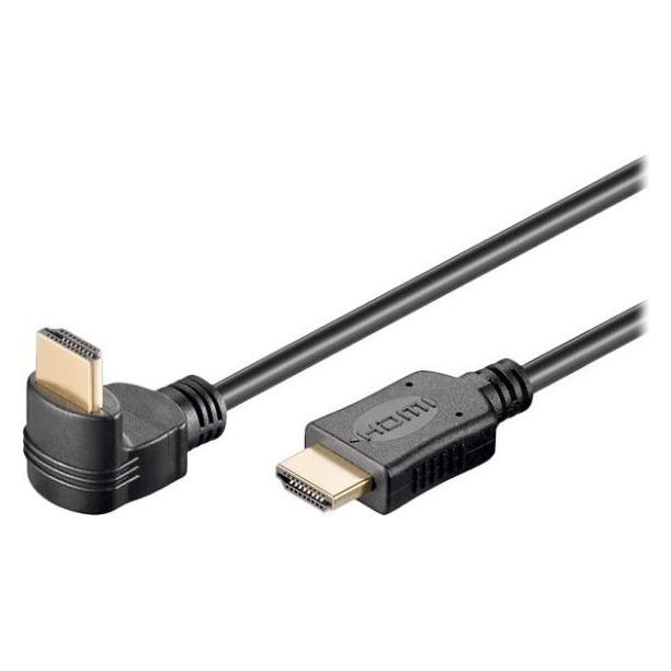Tecline HDMI Kabel, abgewinkelt (Version 1), HDMI 1.3b, vergoldet, 19pol HDMI St./St., 1,0 m Hochwertiges An (1 m) (39903301)