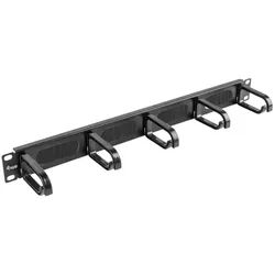 Equip 9"-Rack-Kabelmanagement-Panel mit Bürsten, Schwarz