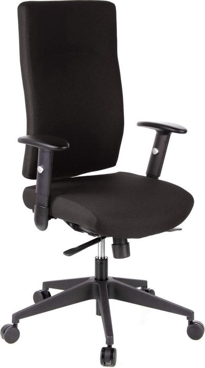 hjh office Pro-Tec 300 Bureaustoel met armleuningen - Zwart - Stof