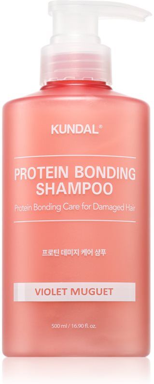 KUNDAL Protein Bonding Care Shampoo Shampoo mit ernährender Wirkung für trockenes und beschädigtes Haar mit Duft Violet Muguet 500 ml