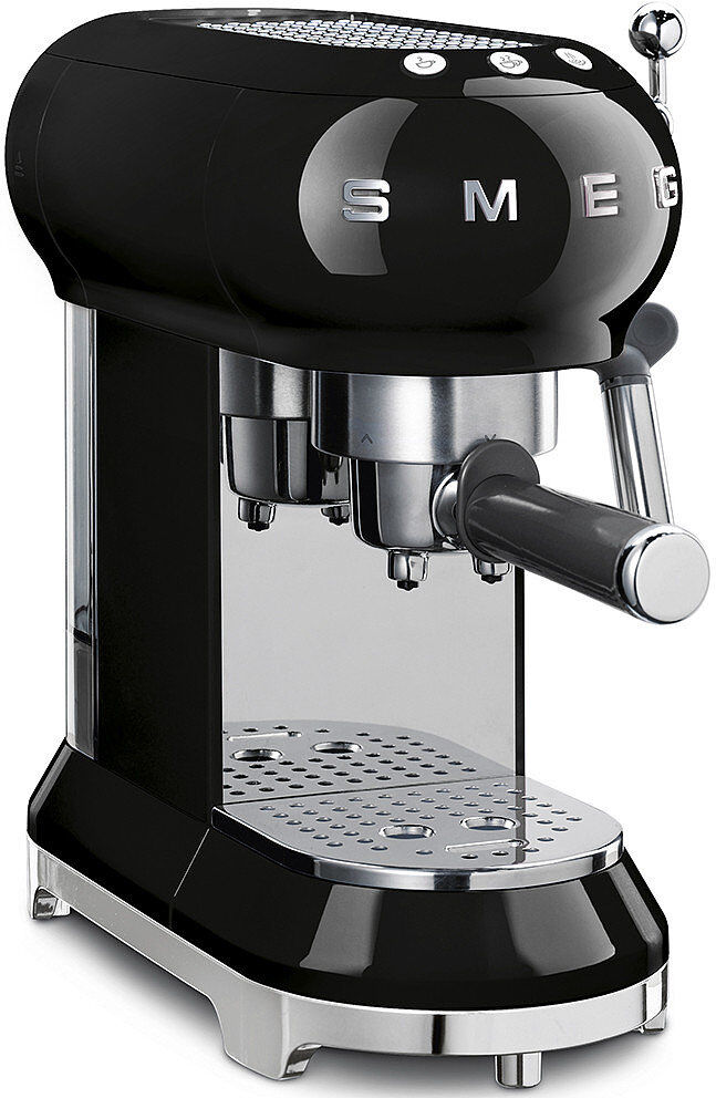 Smeg 50s Style Retro Coffee Maker Machine Black 4.5L