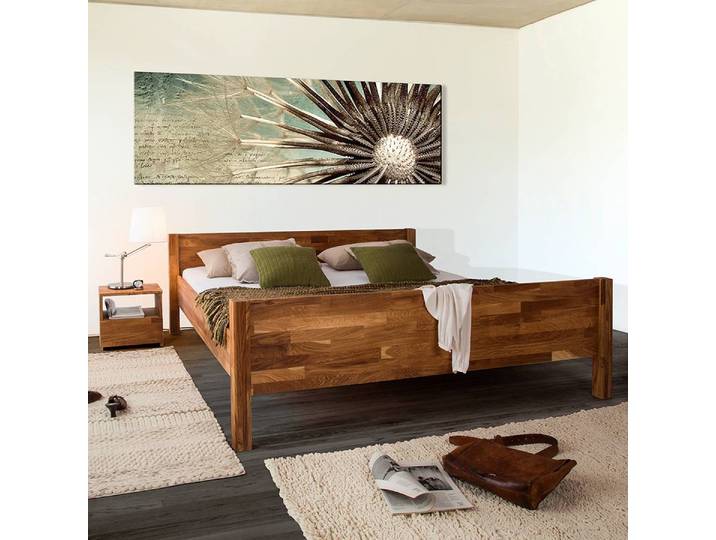 Massivholzbett JohnWOOD 180 x 200cm Massivholz Eiche, geölt Braun/Eiche Natur geölt Eiche