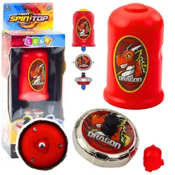 Flying Disc Dragon Kreisel Launcher Set Rot