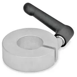 Geschlitzte Stellringe, Stahl / Aluminium, mit verstellbarem Klemmhebel (706.4-26-B10-AL)