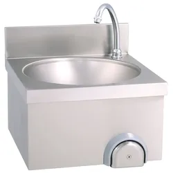 KBS Gastrotechnik Handwaschbecken eckige Form BxT 40x40cm, zeitgesteuert