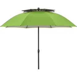 doppler Strandschirm WINDPROFI 200 Manual, Aluminium Anthrazit / 100 % Polyester 80 g/m2 Apfelgrün