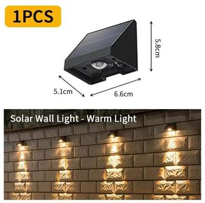 Multisell Products Hub Solar Powered Garden Light For House Number Address Sign, Solar Wall Lamp Outdoor Waterproof Warm White Fence Light 1