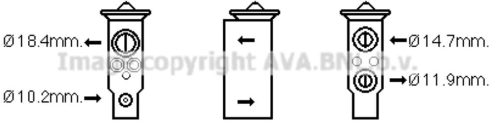 Ava Cooling Valvola dell'aria condizionata DN1389 AVA