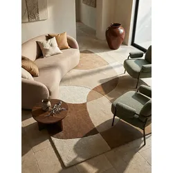 Wollteppich Hoch-Tief Natur 200 x 290 cm - AIRE   Kadima Design