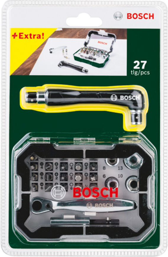 Bosch Schraubendreher-Bit-Set inklusive Ratsche, 26-teilig (2607017392)