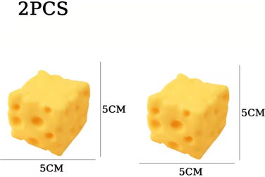 Inspire Curations Giant Cheese Squishy Fidget Toy Cheese Squishy Toy Slow Rising Squishy For Stress Relief & Sensory Play 5cm 2pcs