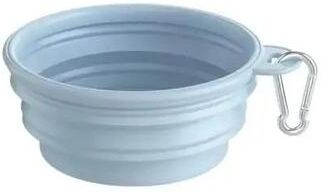 Inspire Essentials Collapsible Silicone Dog Bowl Portable Travel Food And Water Container blue 11.83 Fl Oz