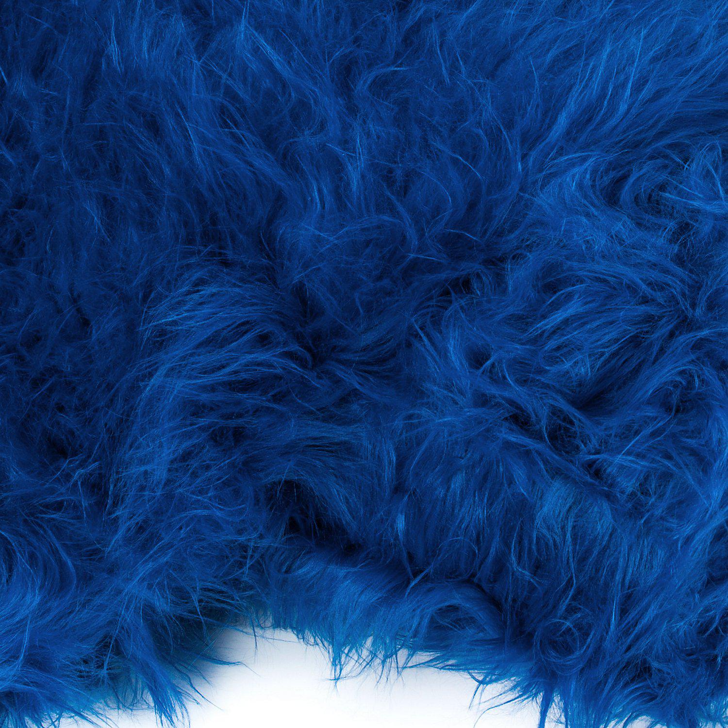 Langhaarplüsch, royalblau