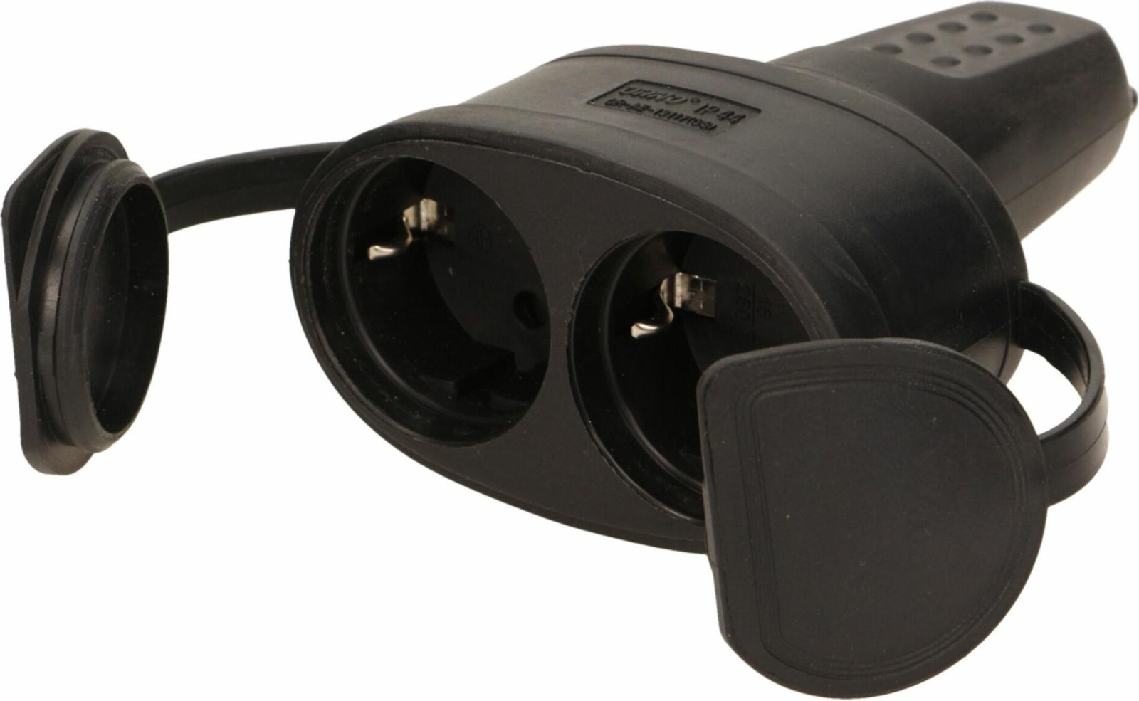 ORNO Spuitwaterdichte dubbele rubberen stekkerdoos IP44 met aarding Schuko OR-AE-13117(GS)