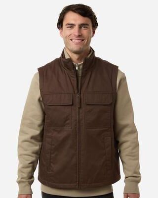 Harriton M723 ClimaBloc Station Vest in Dark Mocha size XL   Polyester Blend