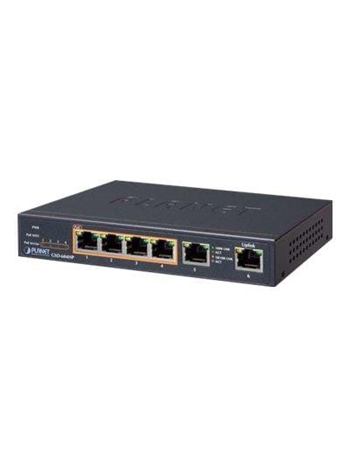 PLANET 4-Port 10/100/1000T 802.3at PoE + 2-Port