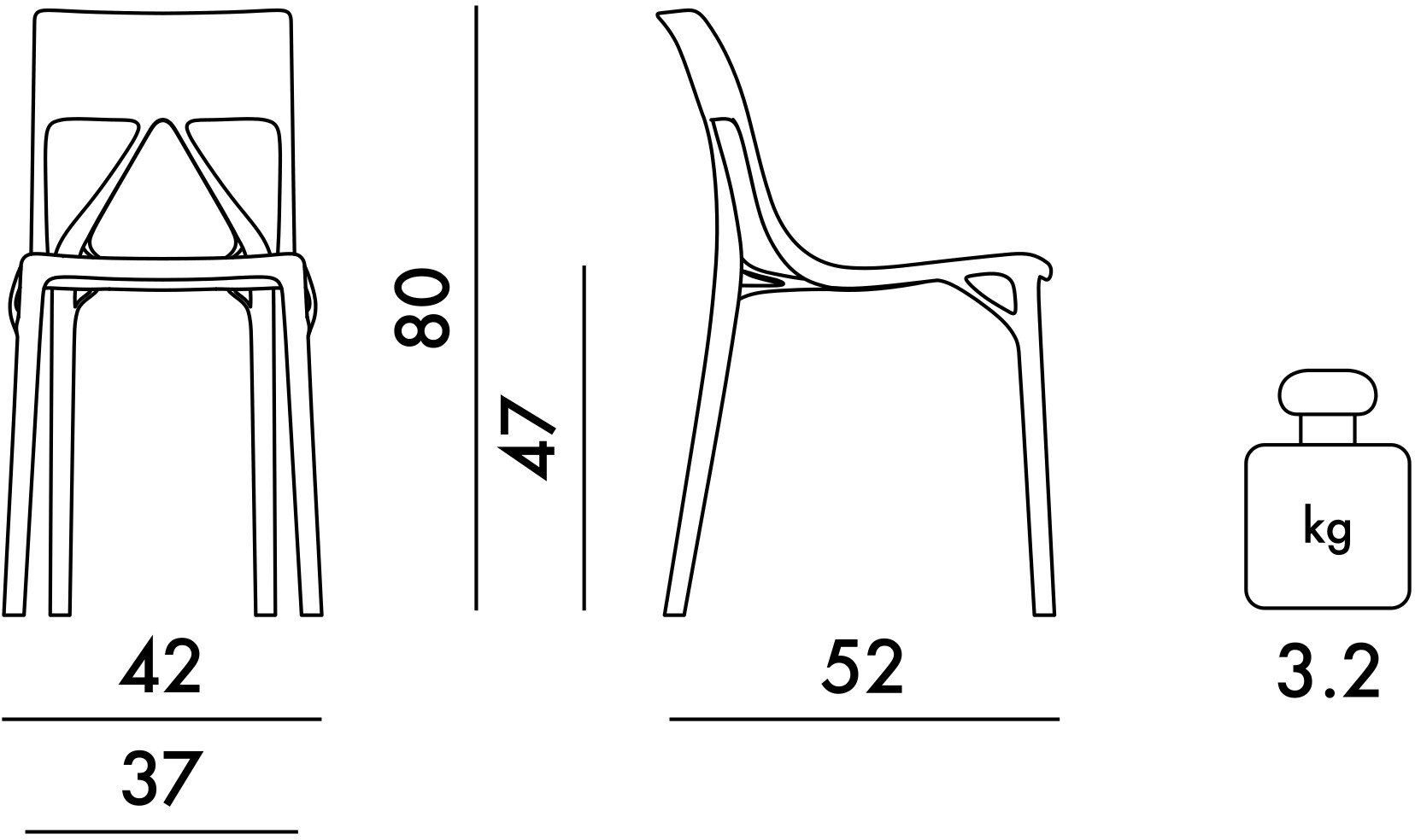 Kartell A.I. Lite Stuhl (grün) grün