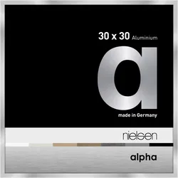 Nielsen Aluminium-Bilderrahmen Alpha  Silber / Normalglas / Floatglas / 30 x 30