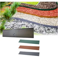 Green Split, Rasenkante, Rasenkanten Metall Höhe 13.5-18.5 Beeteinfassung Beetumrandung Beetbegrenzungen (18.50 cm)