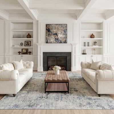 Porch & Den Meadowgrass Distressed Abstract Area Rug