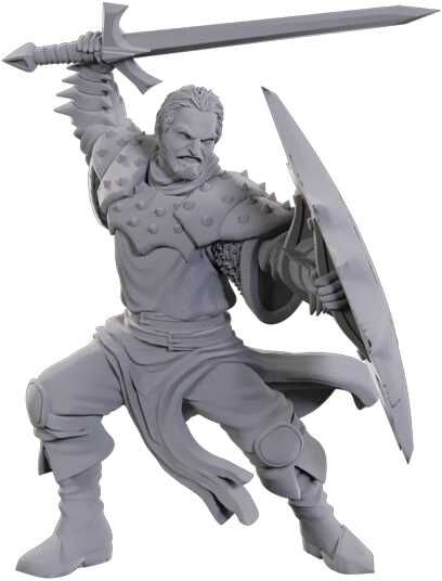 Wiz Kids LLC D;D Nolzur’s Marvelous Miniatures Dragon Army Soldier, Unpainted Miniature for Dungeons & Dragons Tabletop Adventures