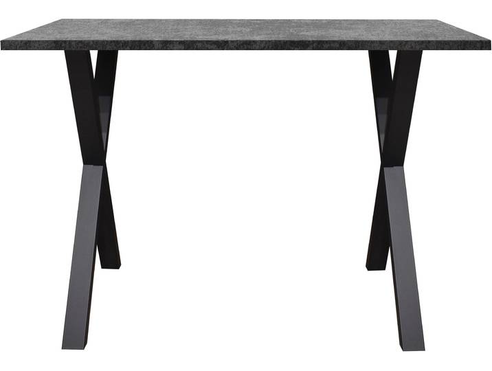 Tresentisch MÄUSBACHER Bartresentisch Metall , grau (schwarz feinstruktur, graphit, schwarz feinstruktur, graphit), B:140cm H:109cm T:70cm, Tische, Tresentisch, Bartresentisch Metallgestell, Höhe 109 cm