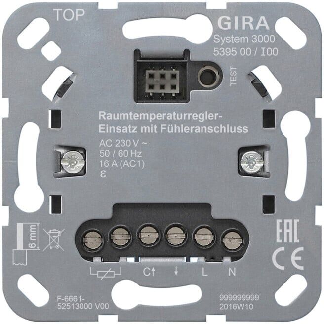 Gira Module de régulation de température ambiante avec connexion capteur 539500 (539500)