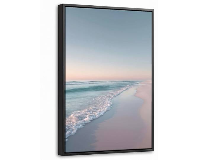 LEINWAND Bilder mit Rahmen - Küstenlinie - Pastell - Wasser - 40x60