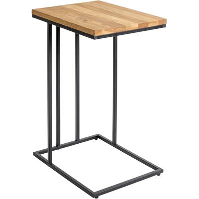 Beistelltisch HAKU "Sofatisch, Wohnzimmertisch", braun (schwarz, schwarz, braun), B:35cm H:68cm T:46cm, Tische, Beistelltisch, rechteckig - aus Massivholz Braun B/T/H 35/46/68 cm