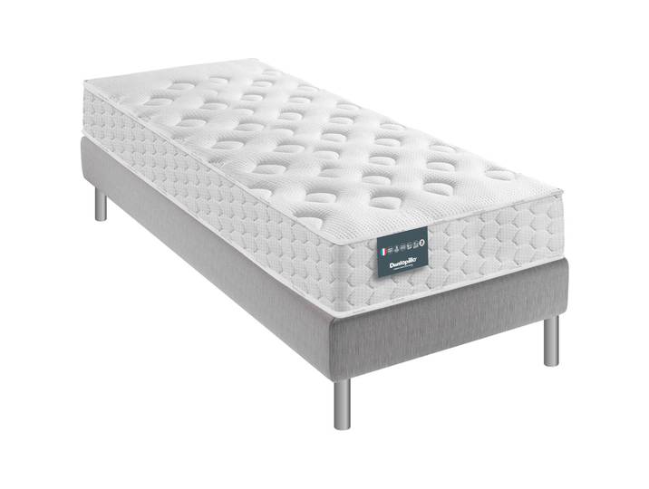 Ensemble Dunlopillo mousse mémoire Aérial® 21 cm NARCISSE, matelas, sommier, pieds 90x190