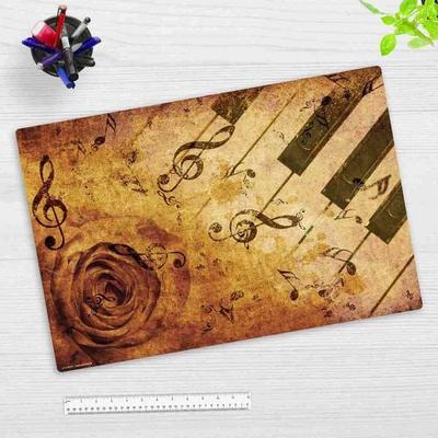 Cover-your-desk Schreibtischunterlage für Kinder und Erwachsene Romantisches Dinner mit Klaviertasten, aus hochwertigem Vinyl, 60 x 40 cm