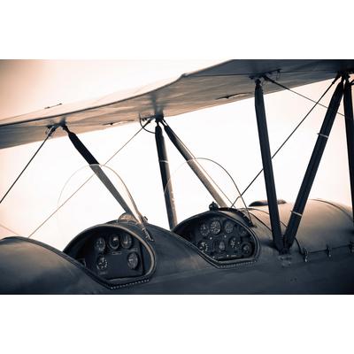 Fototapete PAPERMOON "Vintage Flugzeug", bunt, B:4m L:2,6m, Vlies, Tapeten