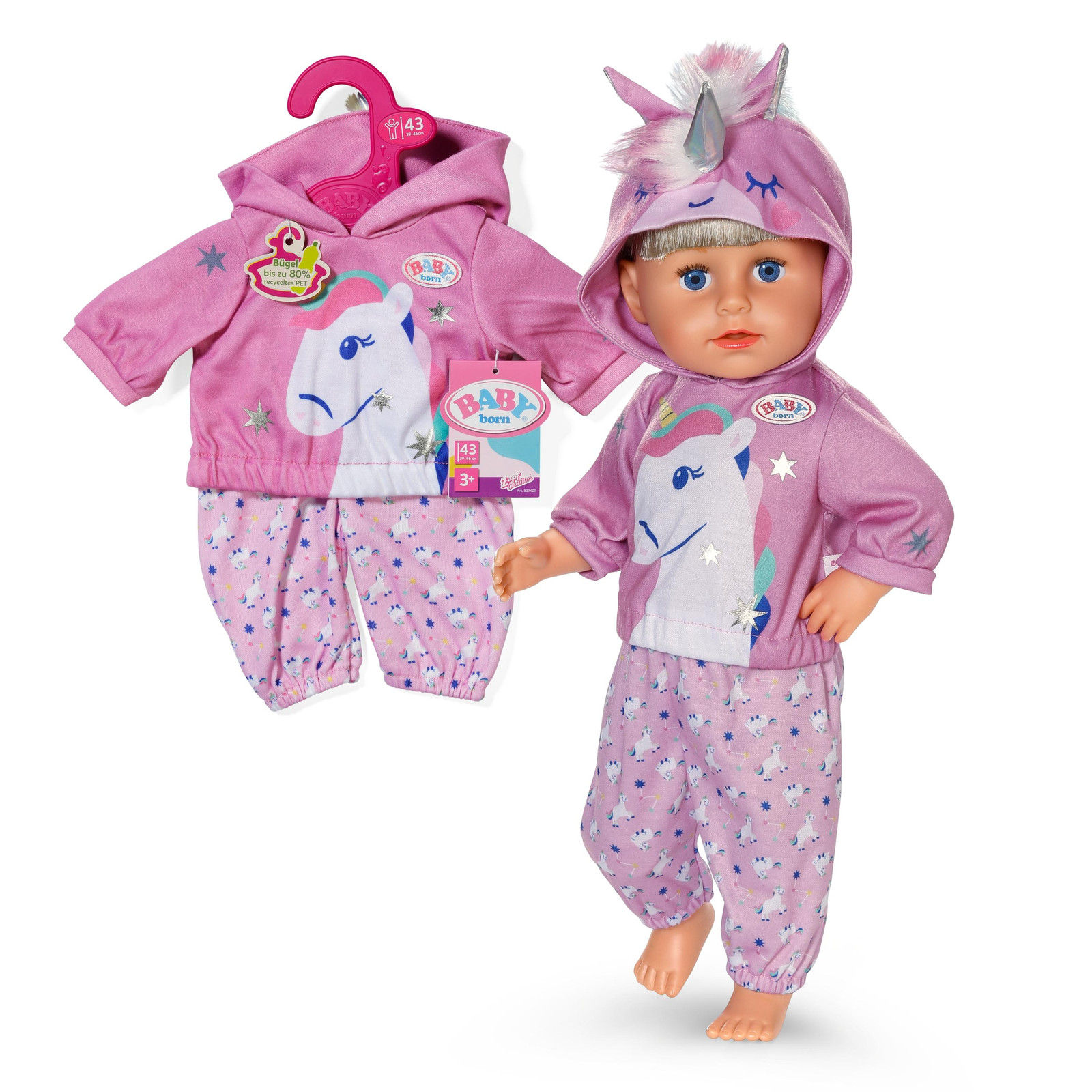 BABY born Eenhoorn outfit voor poppen van 43 cm