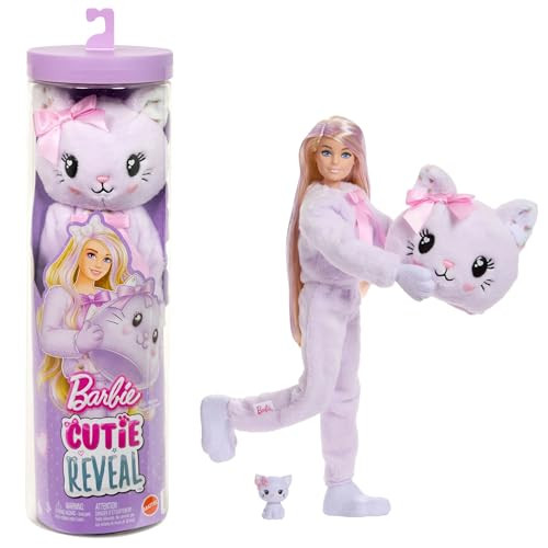 Barbie Cutie Reveal pop en accessoires Cuddly Series kitten