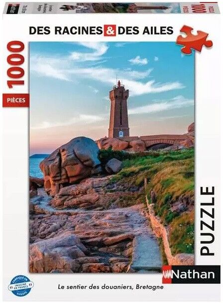 Ravensburger Nathan puzzle 1000 p - Le sentier des douaniers, Bretagne / Des racines et des ailes