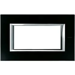 Legrand HA4804VNN Abdeckrahmen AXOLUTE: 4 Module, Farbe: Nachtschwarz