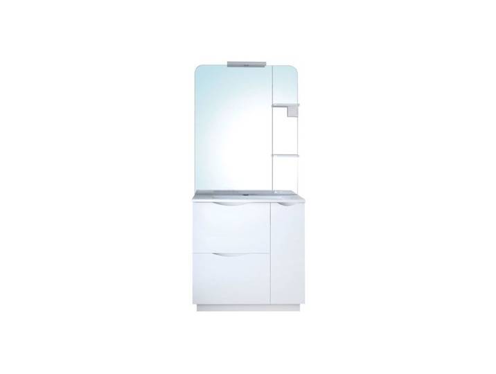 ONDEE ZEN Meuble de salle de bain à poser PALERMO - 80cm - Blanc - laqué - Livré en kit