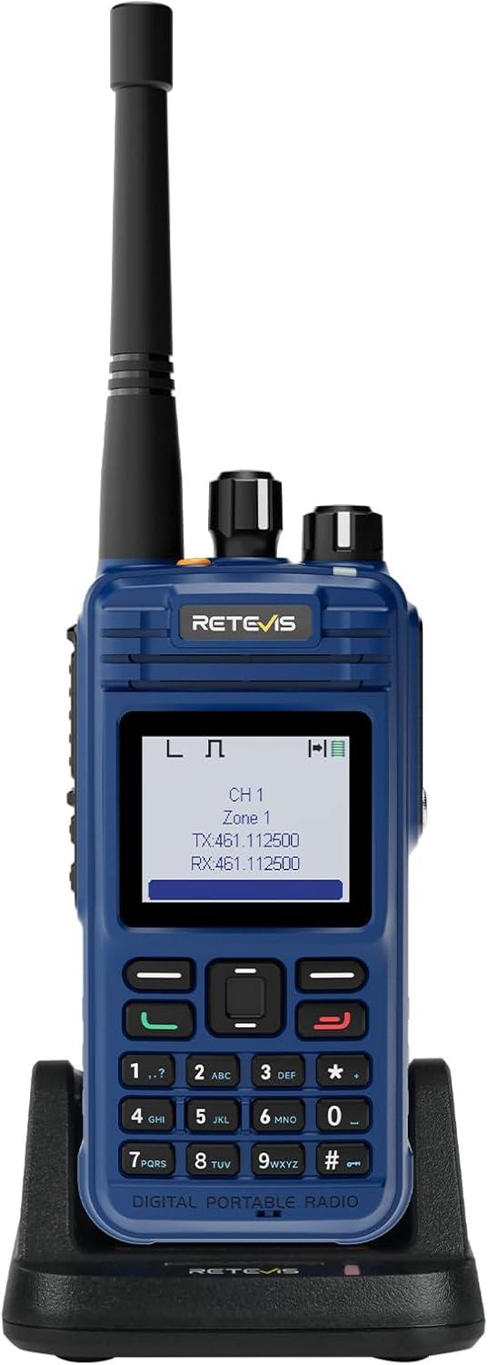 Retevis E2 explosionsgeschütztes Funkgerät,IP68 Wasserdicht,1500 mAh, Notfallalarm,AES256 Kommunikation,ATEX Digitales Funkgeräte für Chemiefabriken